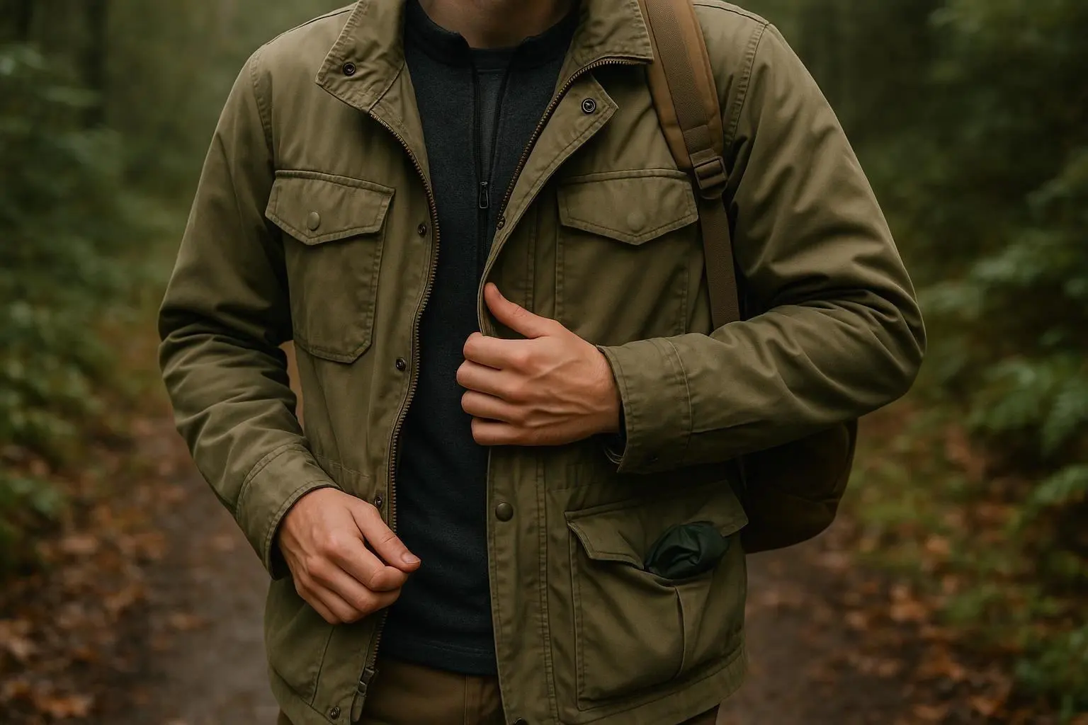 How to Layer a Surplus Field Jacket for Damp Shoulder-Season Hikes